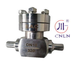 Κρυογενής βαλβίδα υψηλής πίεσης Globe Check valve -196~+80 °C για δεξαμενή LNG LOX LIN LAR LCO2