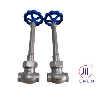 DN40 Κρυογενής μακροκλασική σφαίρα βαλβίδα PTFE βαλβίδα CF8 CF3 Γαλάζιο τροχό για ειδικά αέρια